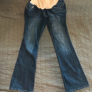 Indigo Blue Maternity Full panel boot cut jeans